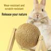 Durable Sisal Scratching Ball: Stress Relief & Teething Toy for Dwarf Rabbits