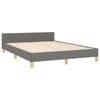 Vidaxl Bed Frame Without Mattress, Dark Gray, 140X200 Cm, Upholstered