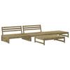 4 Piece Garden Lounge Set with Cushions Pressure Treated Pine Wood