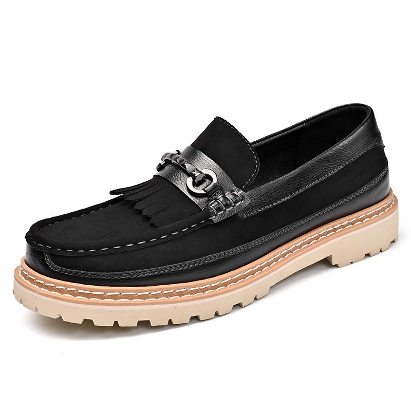 Popular 2025 European Station Leather Shoes Men's Business Casual British Style One Pedal Leather Men's Shoes Large Size 46