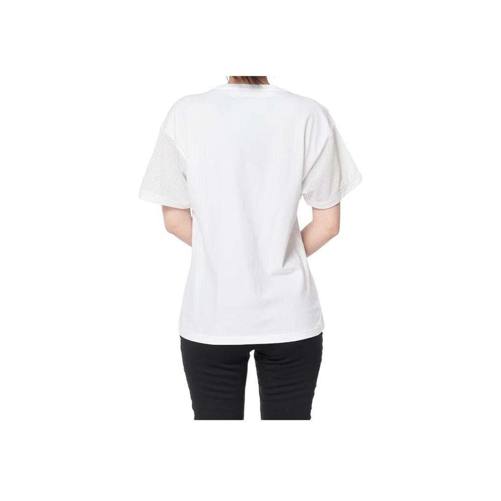 adidas Neo Casual Sports Round Neck Short Sleeve Drop Shoulder T-Shirt Women T-Shirts White DU2373