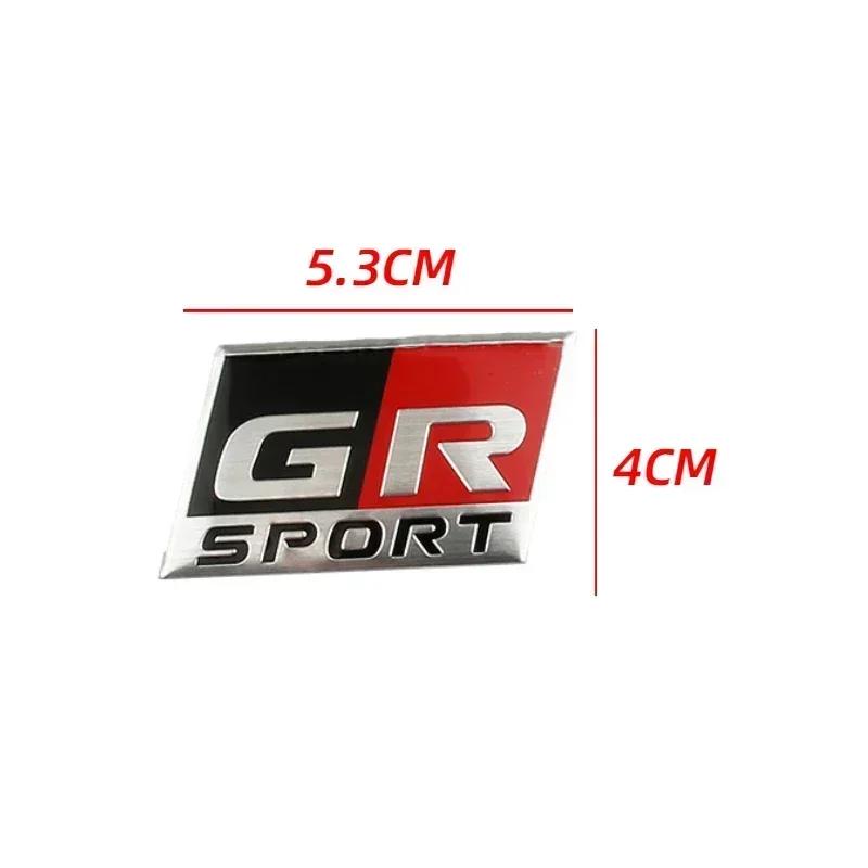 Alloy Car Rear Labeling Sticker for Toyota GR Gazoo Racing Sport Yaris Hiace Estima Hilux Rav4 Supra Camry Crown CHR Accessories