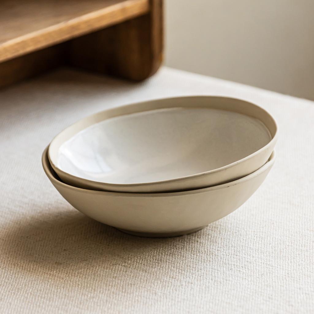 Japanese-Style Simple Style Ceramic Open Bowl Home Restaurant Commercial Tableware Ramen Bowl Vegetable Bowl Salad Bowl