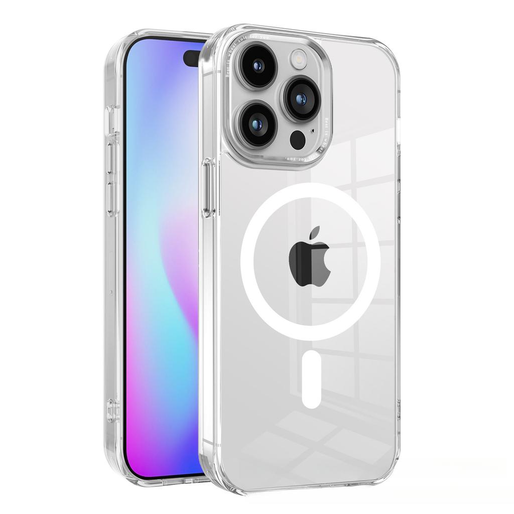 Suitable for IPhone16promax Phone Case, Ice-color Strong Magnetic Attraction, Apple 14/15 Wireless Charging Case, High Transparency