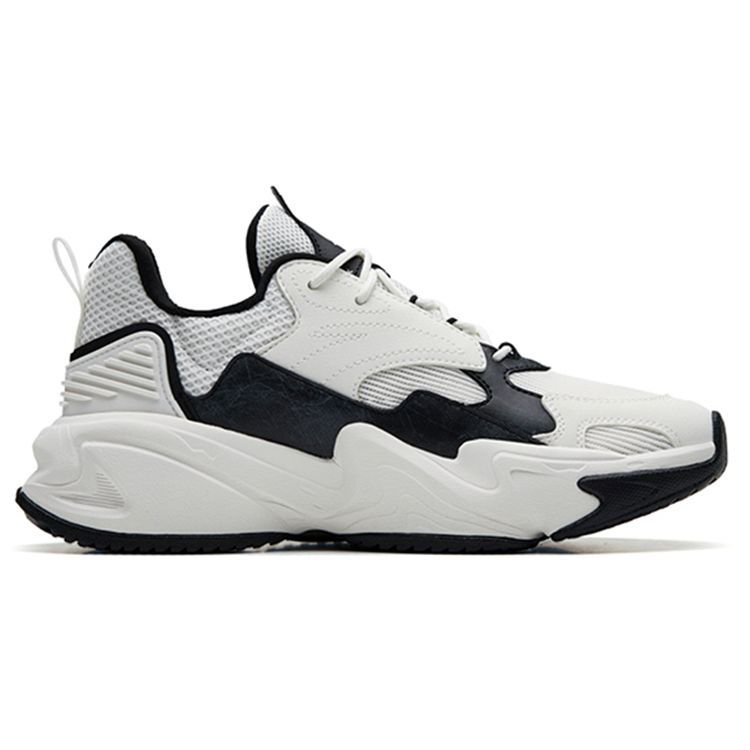 Anta Walker 3.0 Fabric Synthetic Leather TPU Shock Absorbing Non-Slip Wear-Resistant Low-Top Casual Shoes Women Casual Shoes White Black 122238881-3