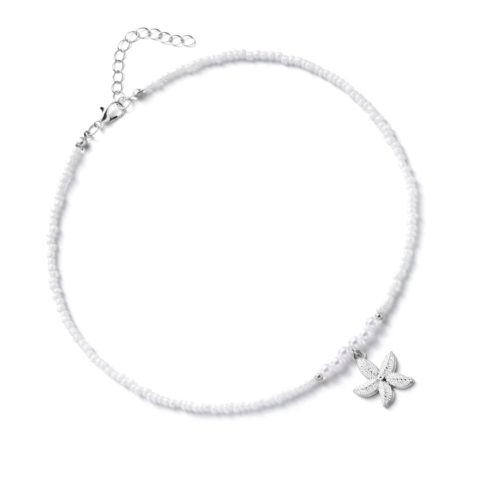 

Bohemian Starfish Pendant Pearls Bead Necklace Adjustable Length Portable Jewelry for Beach Vacation and Parties 4