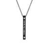 High-Quality Stainless Steel Glossy Cubic Column Pendant Necklace Men Women Simple Trendy Three-Dimensional Long Jewelry Gift