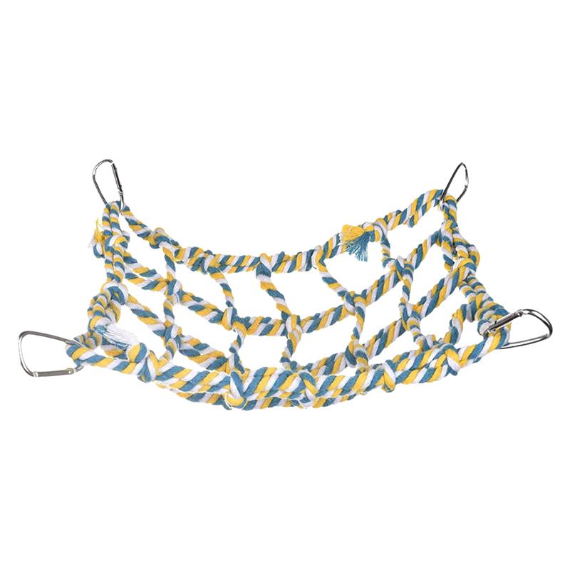 

1Pcs Pet Hammock Net Sturdy Braided Bed for Small Pets Parrots Guinea Pigs Fun Hanging Play Sleep Gear