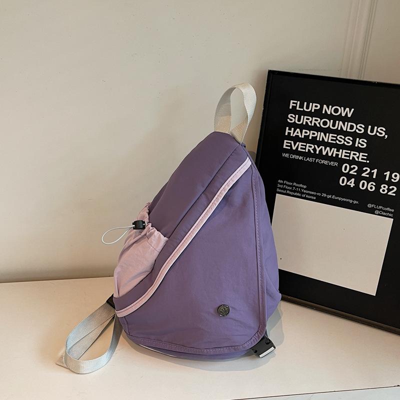 

2025 foreign style personality simple travel shoulder bag autumn new fashion trend women s casual breast bag фіолетовий