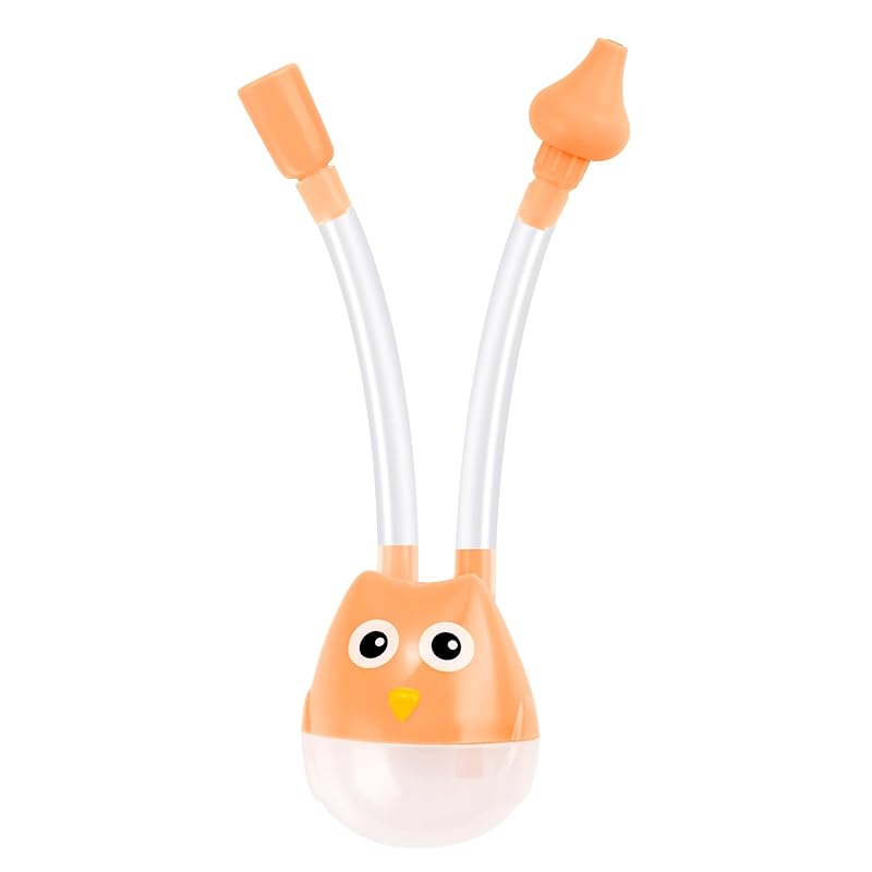 

PURAIMA nasal aspirator, portable nasal aspirator, anti-reflux nasal aspirator baby, cute cartoon shape, baby snot suction Easy to clean reusable snot
