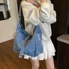 Street Trend Denim Tasche Praktische Große Kapazität Klasse Pendler Vielseitige Tragetasche Ein Schulter Umhängetasche Damen