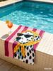 Dalmatian Dog Beach Towel Cartoon Cool Dog Print Microfiber Quick Dry Oversized Bath Towel Absorbent Beach Blanket for Summer