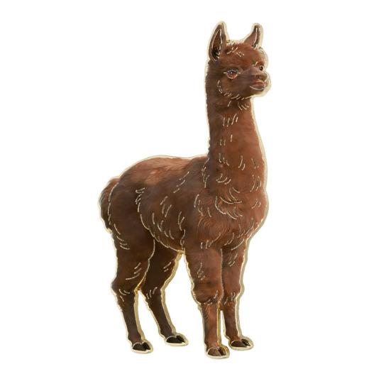 Brooch Pin Alpaca Design Zinc Alloy Pin Vibrant Enamel Finish Suits Coats Sweaters Badge Versatile Accessories коричневый