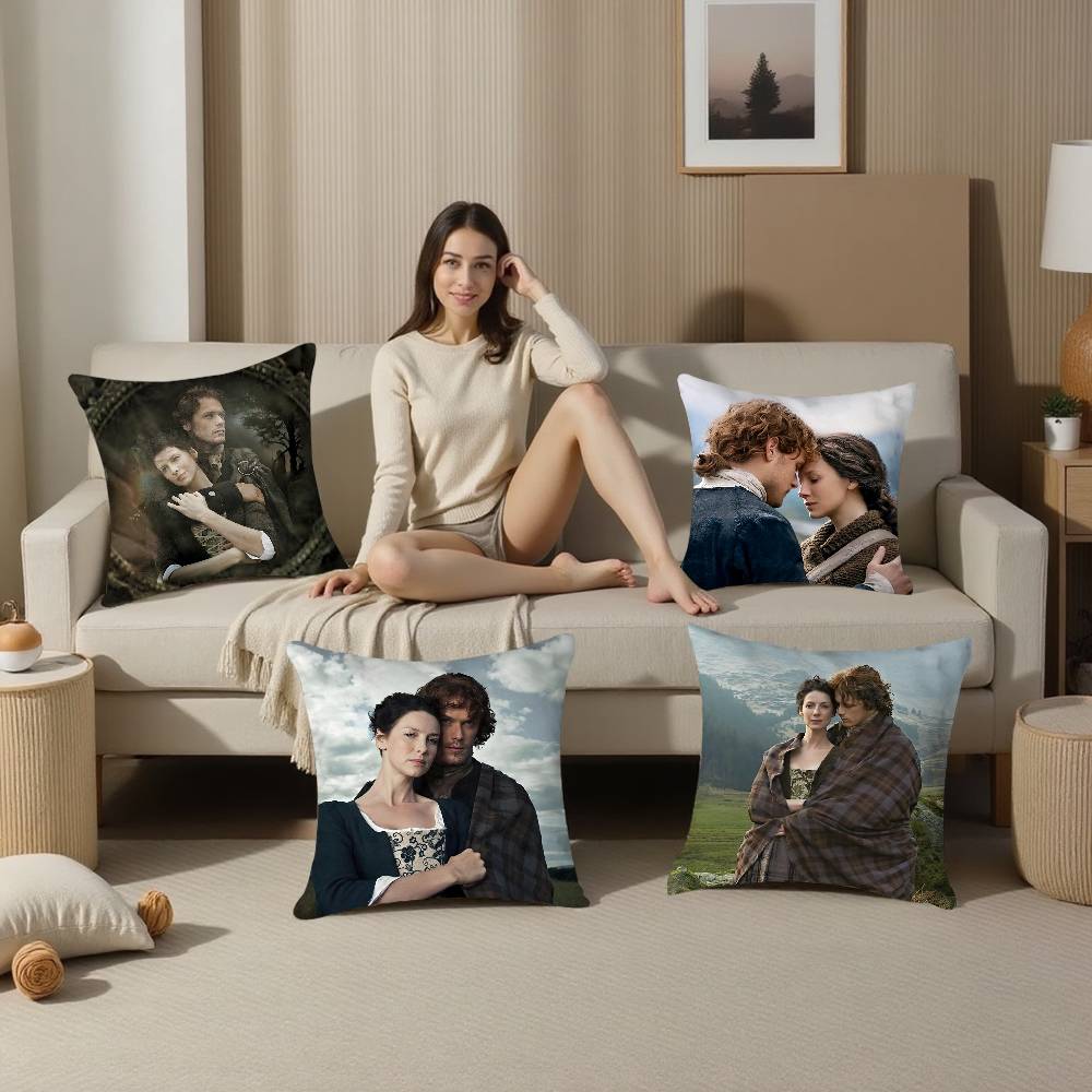 Pillow Case Plush Fabric Soft Double Sided Print TV Series O-Outlander Sofa Cushion Cover Throw Pillow Covers