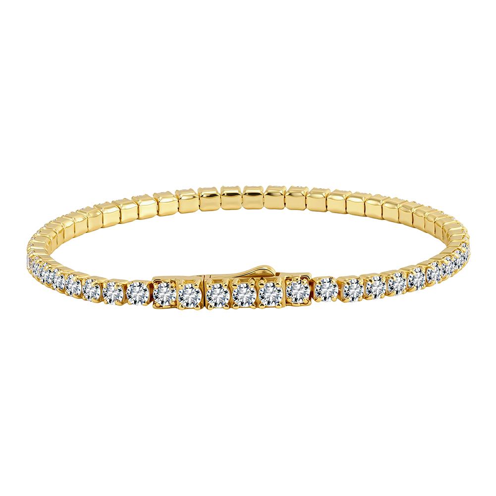 ORSA JEWELS Authentic 925 Sterling Silver Tennis Bracelet Fashion 2mm 3mm 4A Clear Zirconia Bracelet Jewelry for Women SB225