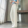 2026 Women's High-Waisted Ice Silk Wide-Leg Pants - Slimming, Cool, Loose, Floor-Length, Casual