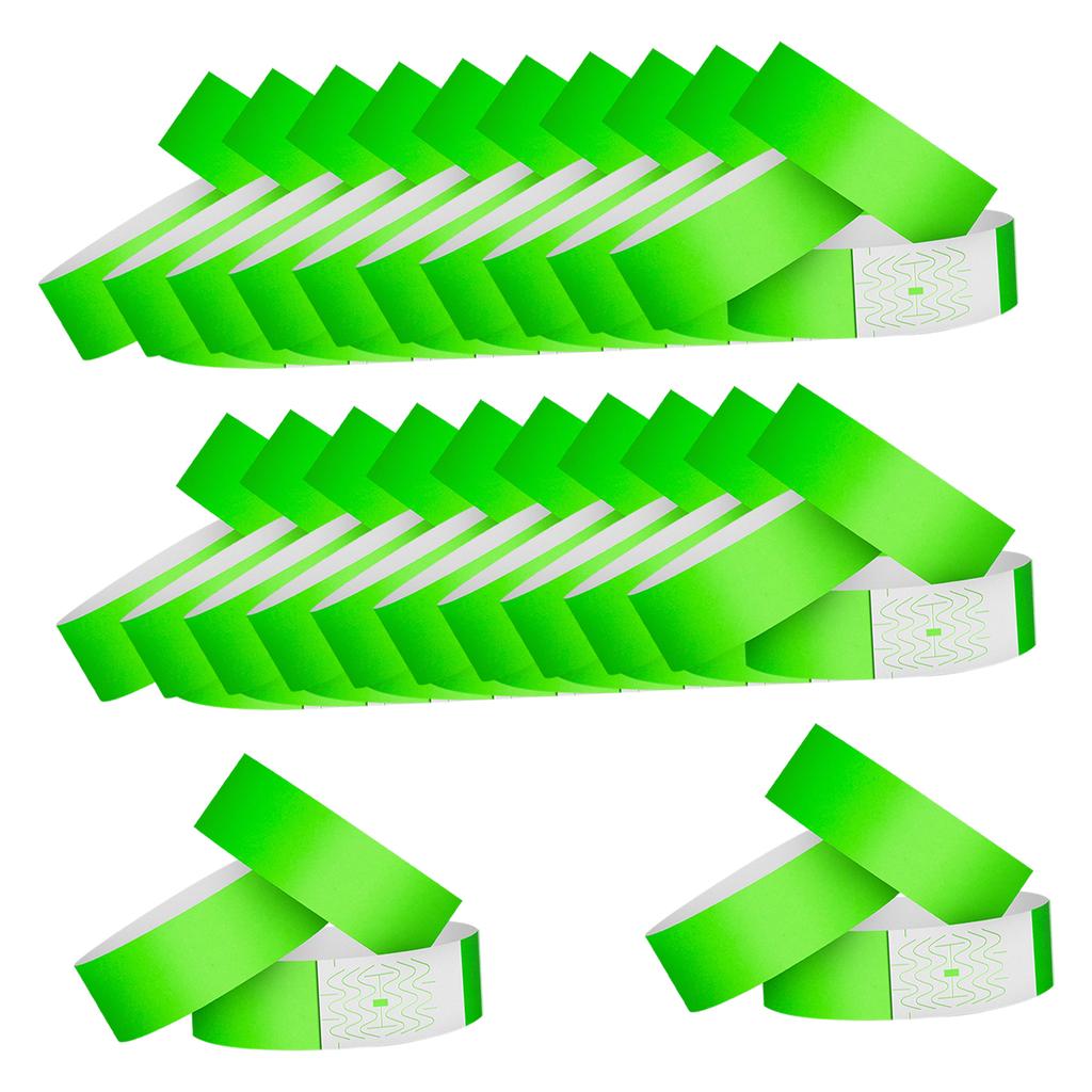 100x Wristbands for Events ID Bands Paper Bracelet Adhesive Wristbands Wrist Bands for Music Festivals Events Bars Clubs Party