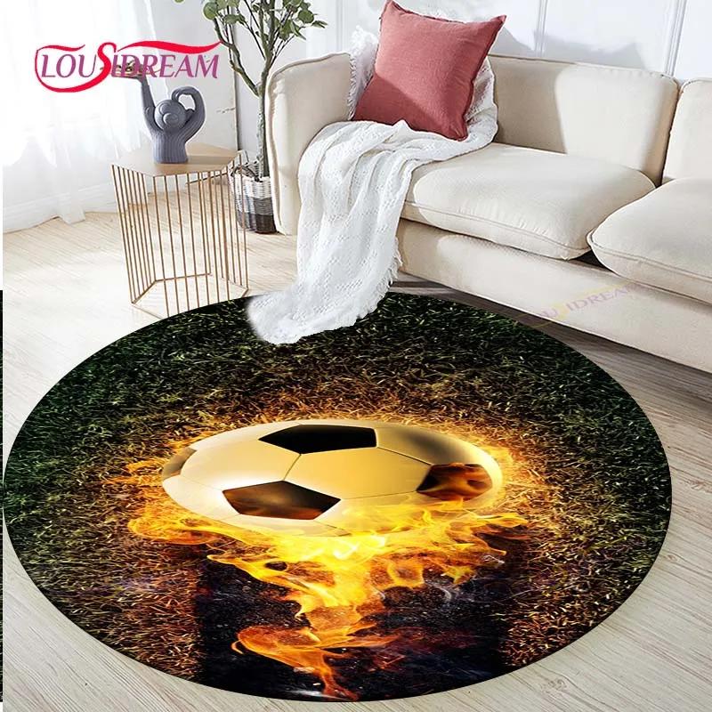 

3D Football Printed Doormat Anti-Slip Carpet for Home Living Room Kitchen Mat Machine Washable Rug Indoor/Outdoor Decor 120cm