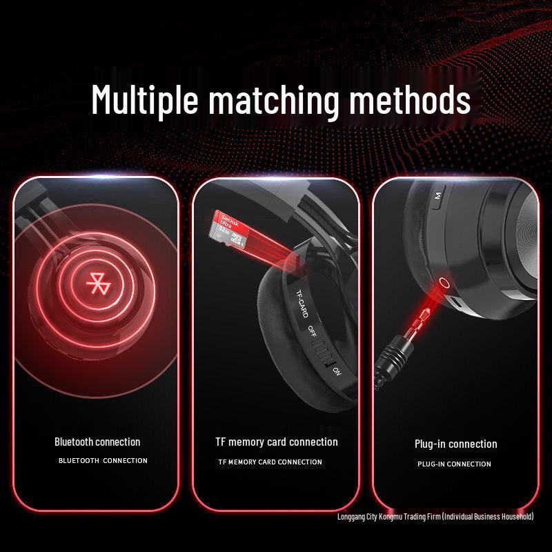 Ultra-Long Standby Over-Ear Bluetooth Headphones with High-Quality Sound, Compatible with All Mobile Phone Brands