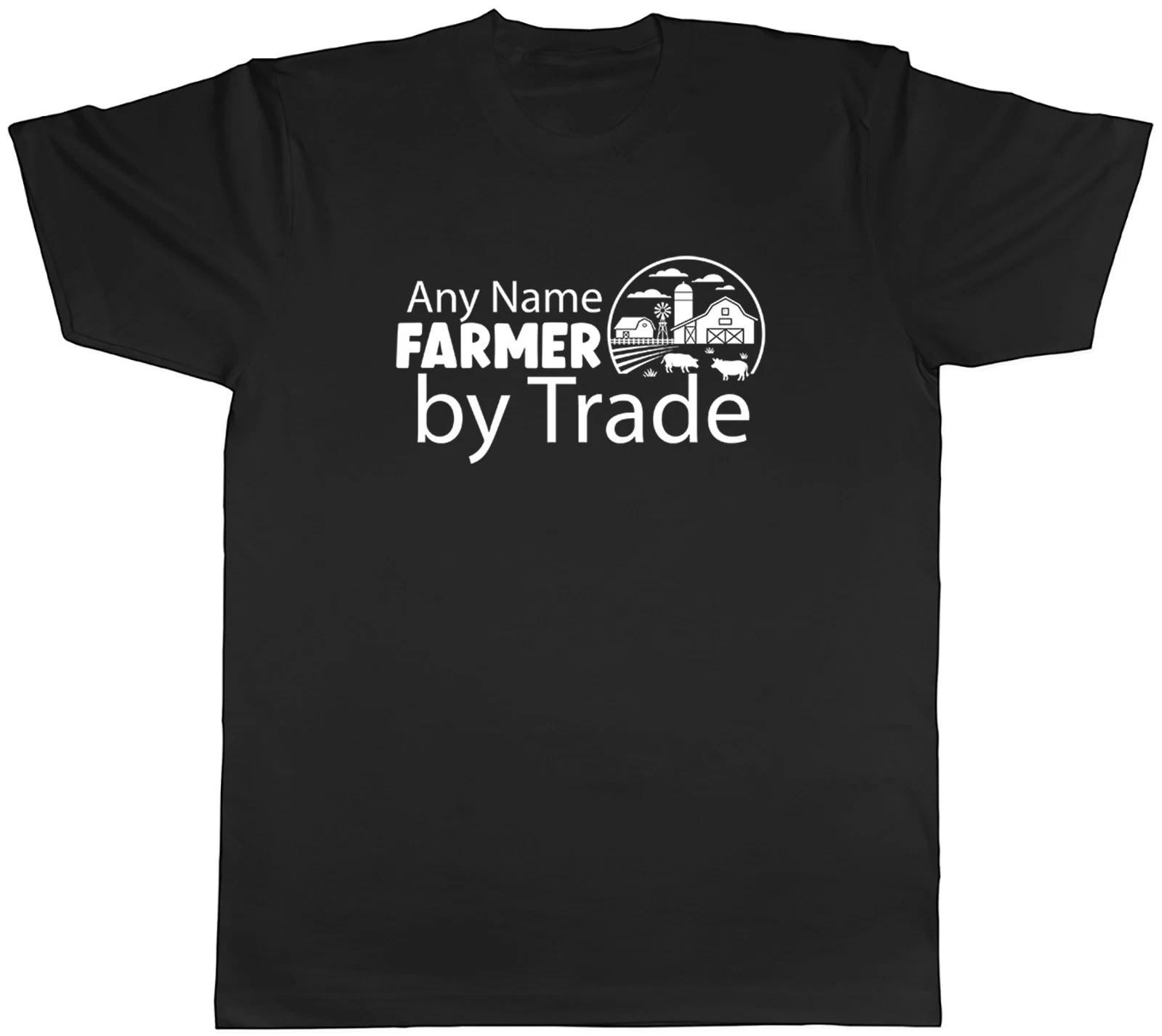 Personalised Farmer by Trade Farming Mens T-Shirt Tee Gift Top XL