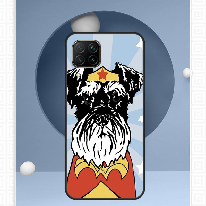 Cartoon schnauzer dog For Huawei Nova 12i 12s 11i 8i Y91 Y60 Y70 Y72 Y90 Y61 9 10 SE P20 P40 Lite P30 P60 Pro Case