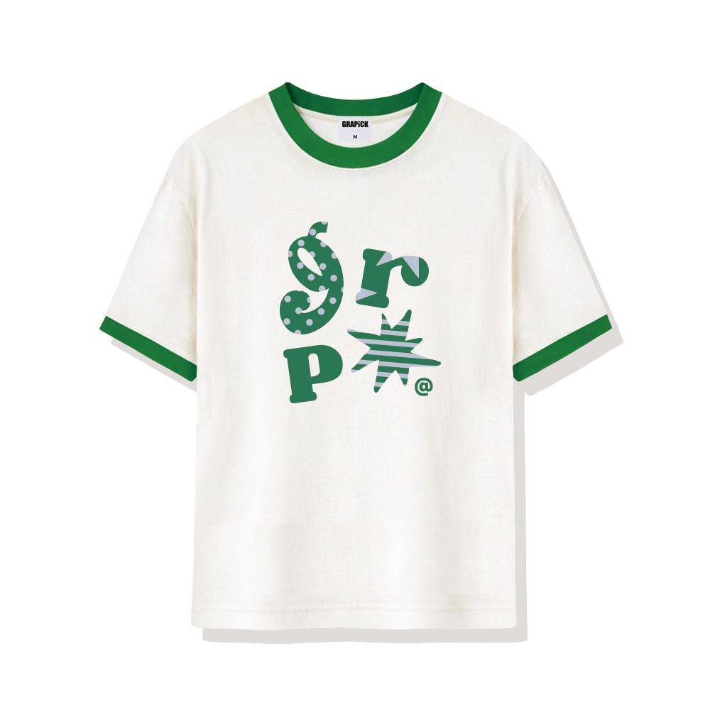Geulapig Drop-Type Ringer Loose Fit Short Sleeve T-Shirt 4 Colors [Grse_4504]
