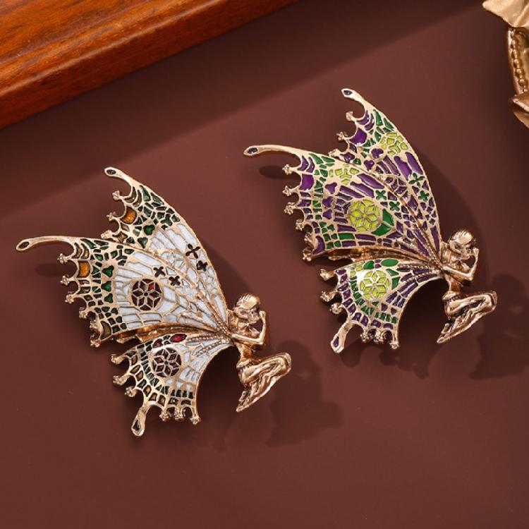 Delicate Floral Faerie Brooch Alloy Pin Featuring Butterfly Wing Elegant Suit Accessory Women Fashion Jewelry