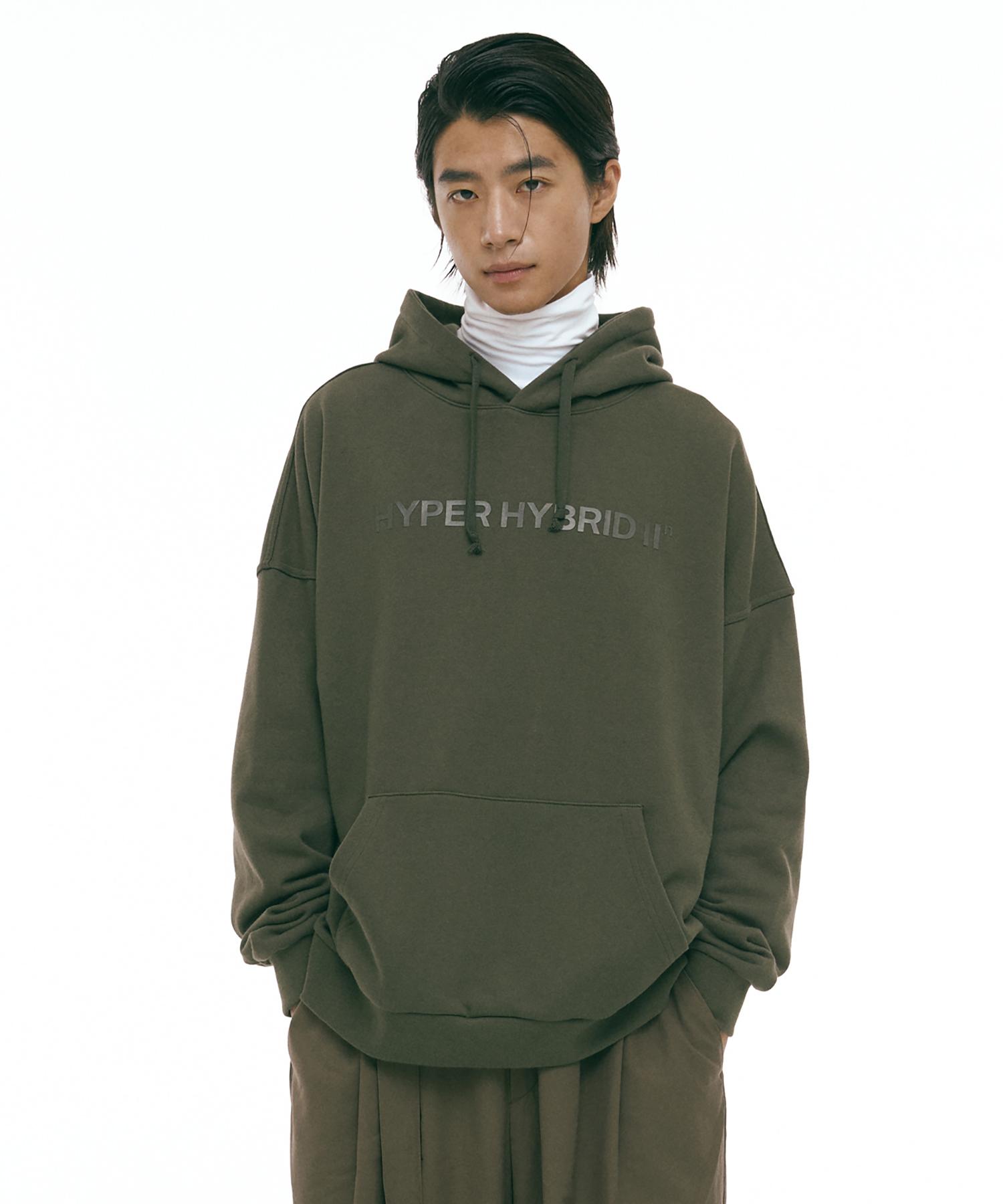 Hi Two Cross Two String Hoodie [Khaki] Large
