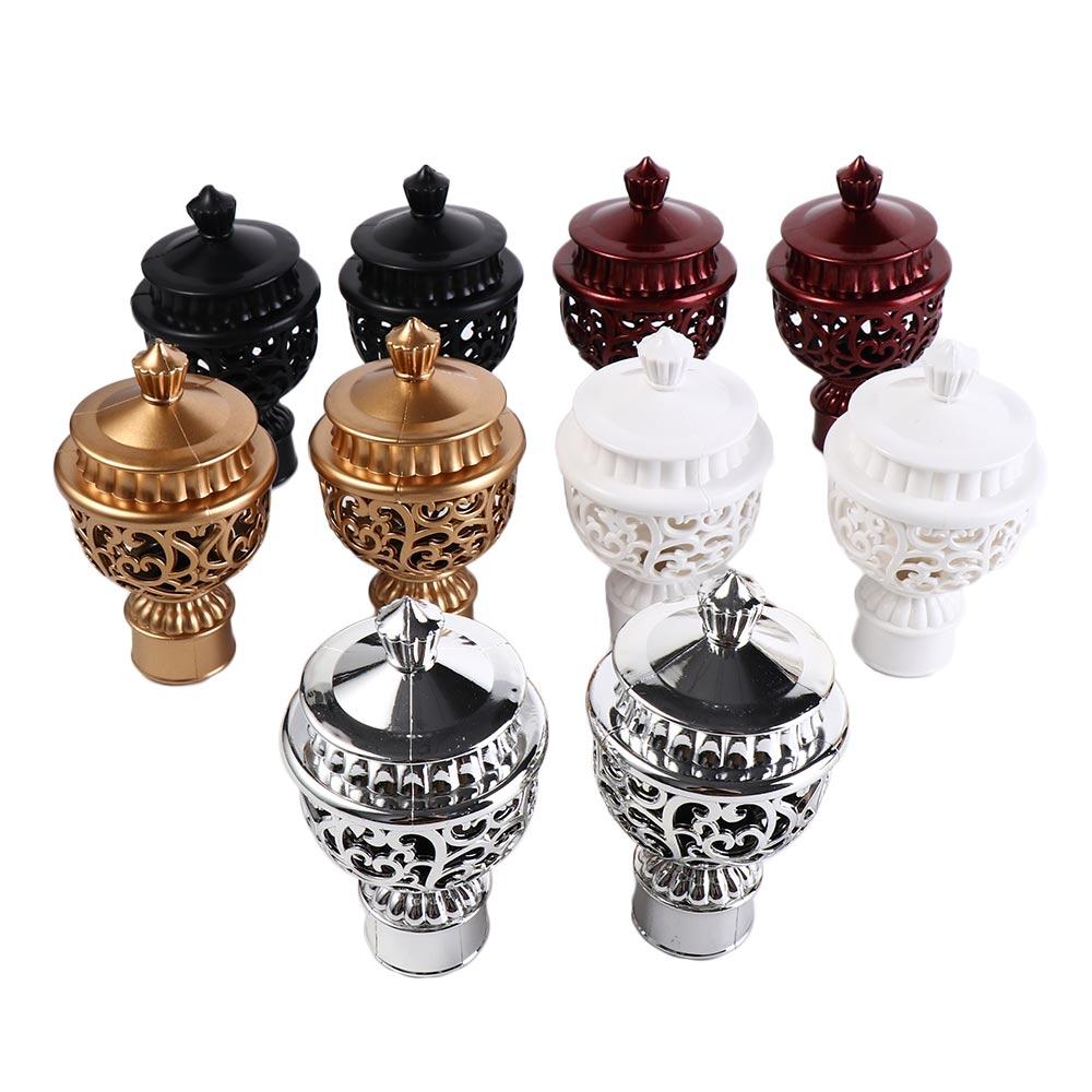 2025 Plastic Decorative Durable Drapery Rail Ends Curtain Rod Cap Curtain Rod Head Curtain Accessories