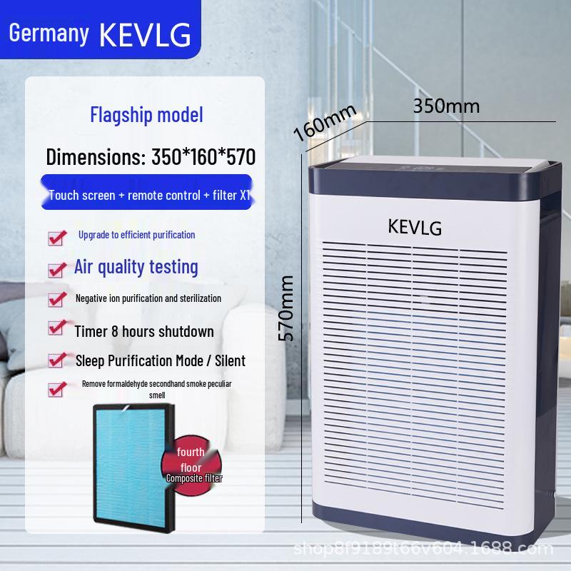 German KEVLG Home Air Purifier - Silent, Multi-functional, Indoor Dust & Formaldehyde Remover