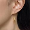 Elegant Japanese-Inspired 18K Gold-Plated Long Tassel Earrings