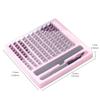Premium Fiber Single-Cluster Eyelash Kit (Includes Adhesive + Tweezers + Comb)