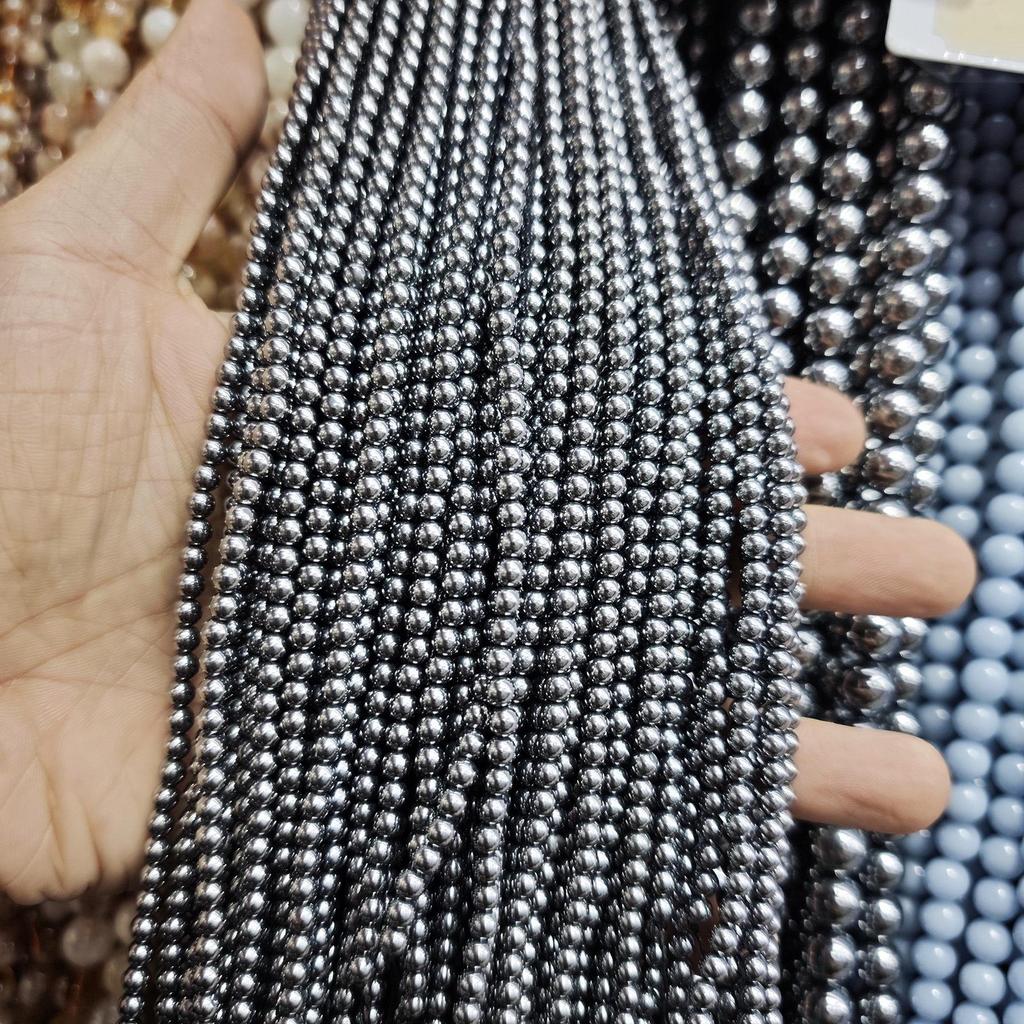 High-Purity Terahertz Titanium Round Beads Bracelet DIY Jewelry Accessory