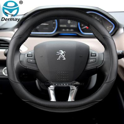 Car Steering Wheel Cover Carbon Fibre +Leather for Peugeot 208 2012~2018 Peugeot 308 2014~ 2008 2013~2018 Auto Accessories
