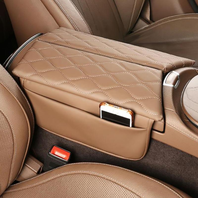

Подлокотник автомобильной консоли, защитная накладка на подлокотник из кожи с защитой от царапин для Mercedes Benz W213 E Class 2017-2024 CLS 2018-2024 коричневый