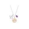 Zodiac Steinbock Halskette Lila Kristall Damen Halskette 5349216