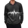 Men's Casual Retro Small V-neck Long-sleeved Top