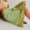 Women Y2k Lace Floral Bloomers Pants Silk Satin Patchwork Ruffles Coquette Half Slip Midi Pants Streetwear