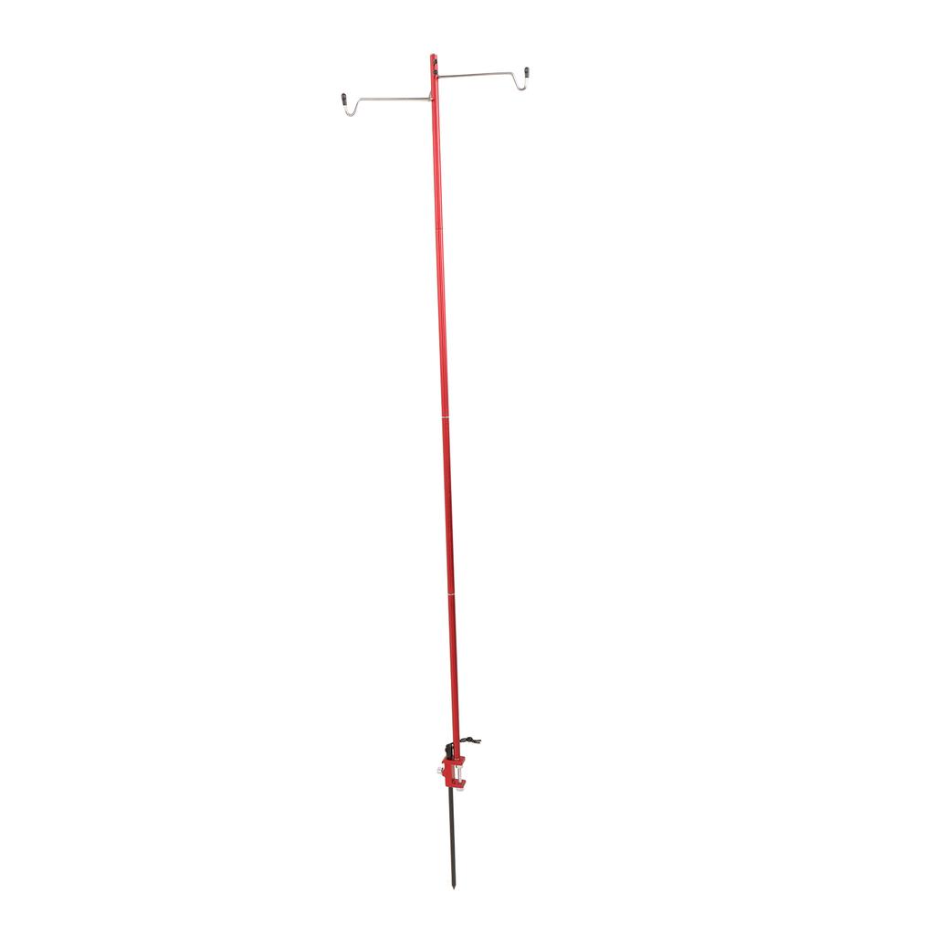 Camping Lantern Stand Portable Lightweight Outdoor Camping Aluminum Alloy Lamp Pole Light Hanging Stand Red