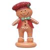 Q1FD Christmas Figurines,Resin Gingerbreads Man Statue Sculptures Christmas Ornament for Table Fireplaces Shelf Home Decors