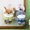 Cute Cartoon Animal Plush Pendant Doll Toy Stuffed Keychain Backpack Bag Ornaments Cute Fox Rabbit Kids Christmas Gifts