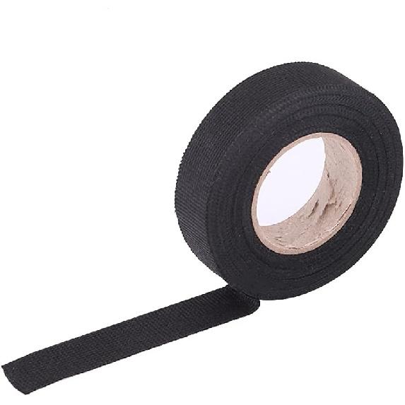 Keenso Felt Tape Automotive, Multipurpose Car Wiring Harness Self Adhesive Anti Squeak Rattle Tape Dash, Black (9mm × 25m) 19mm × 15m