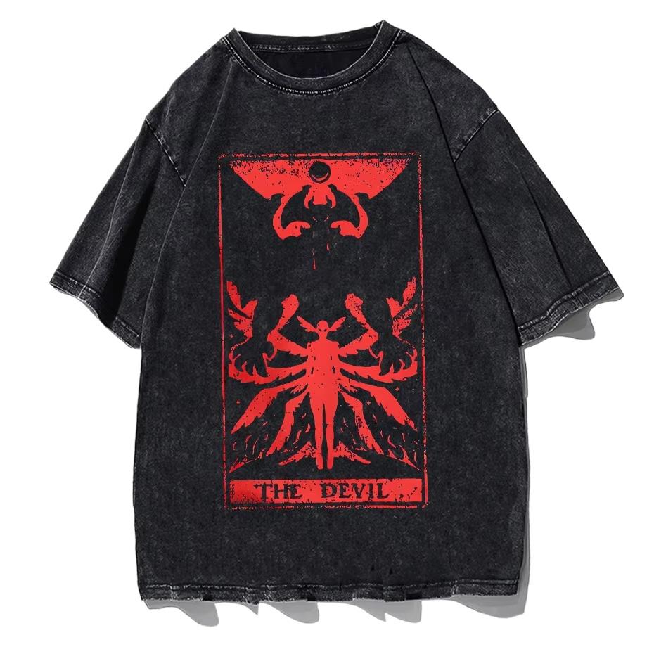 Devil Tarot Debiruman Devilman Crybaby Men s Tshirt Japan Anime Tee Shirt Harajuku Manga T-Shirts Cotton Clothing S