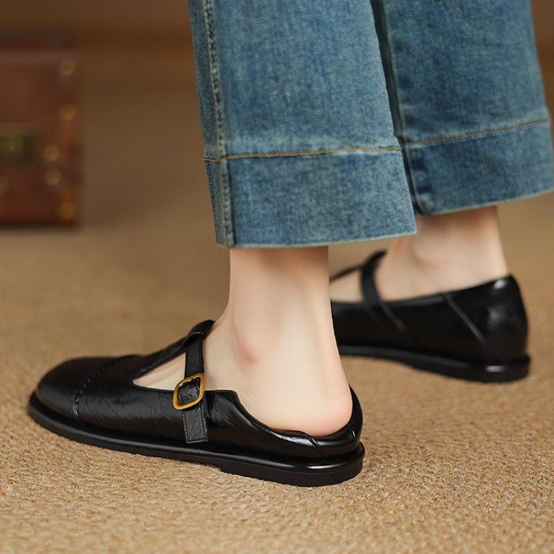 New Women's Casual Single Shoes Can Be Worn Twice with One Pedal. Single Shoes with Round Head and Low Heel Can Be Worn In Four Seasons. Flat-sole