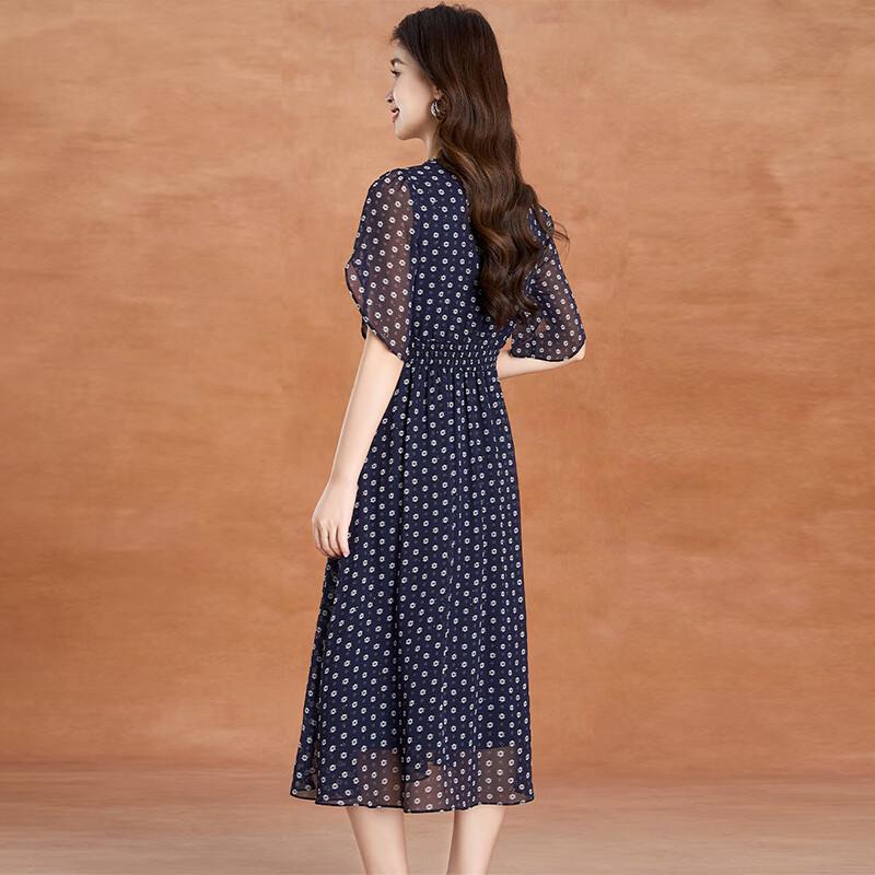 Retro Polka Dot Chiffon A-line Dress