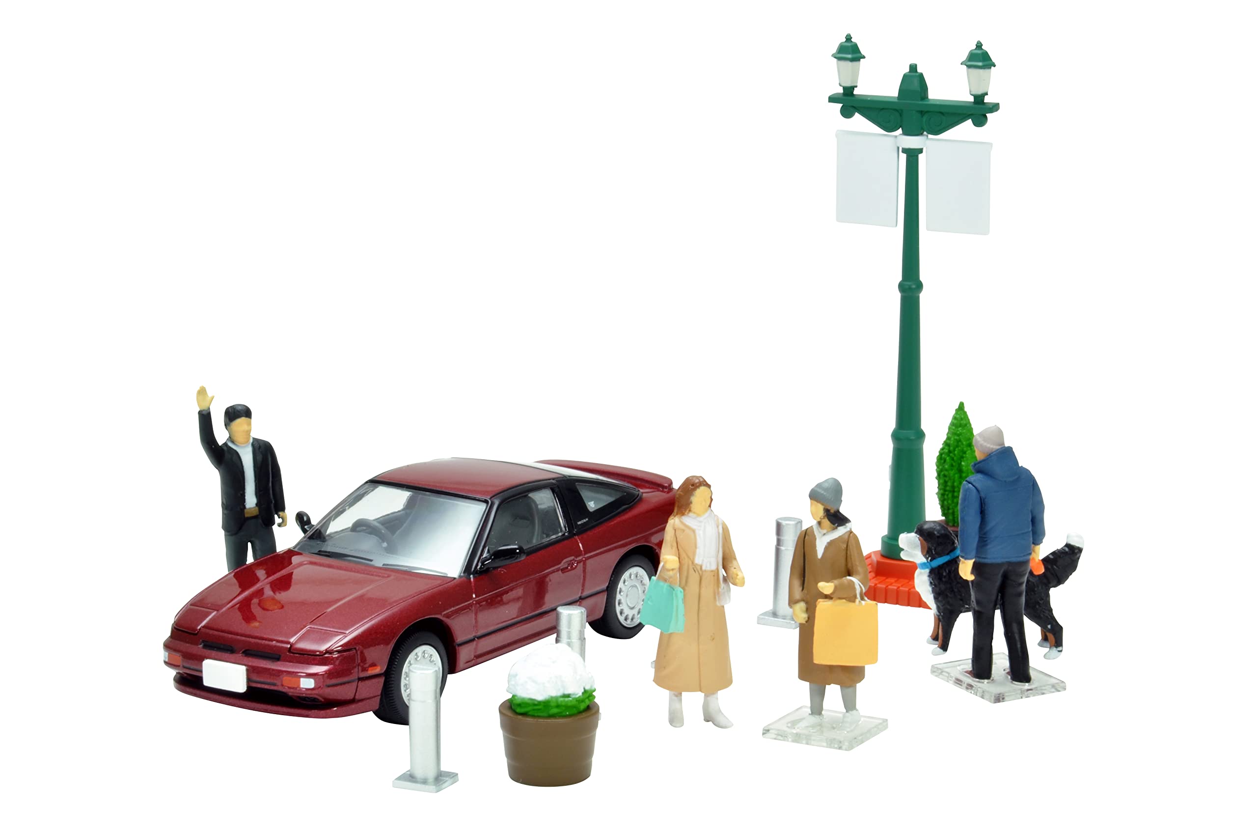 

TOMYTEC DioColle 64 08a Urban Street Corner Nissan 180SX Special Selection Equipped Partially Assembled Figure and Accessories Complete Miniature Car