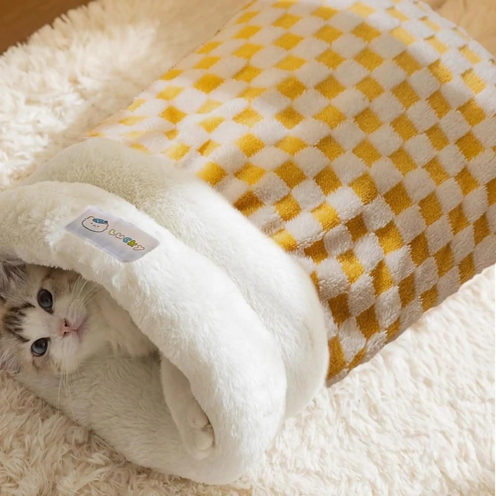 Warmes Haustier Kuschelhöhle Verdickte Haustier Tasche Steppdecke Bett Haustierhaus Katze Schlafsack Reise