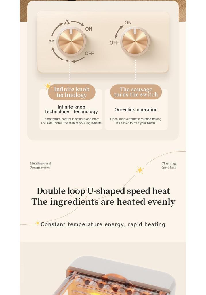 3-in-1 Automatischer Multifunktionaler Wurstbräter & Hot Dog Maker