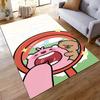 "Cartoon Pink Hippo and Brown Bear Pattern Kids Room Carpet Decor" Suitable for Use As an Anti-slip for Living Room Bedroom Sofas