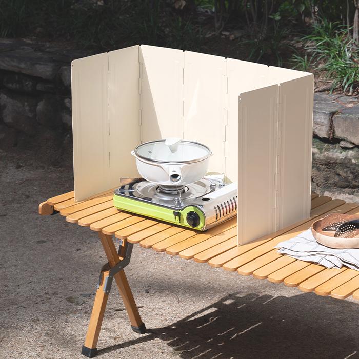 Comet Kitchen Foldable Stove Splatter Guard Ivory and Pouch Set